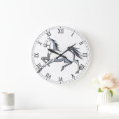 定型化された馬の壁時計 ラージ壁時計 (ホーム)