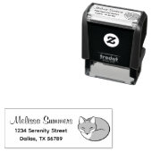 定型化エッチングされたスリープキツネアドレス セルフインキングスタンプ (インサイチュ)