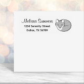 定型化エッチングされたスリープキツネアドレス セルフインキングスタンプ