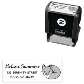 定型化エッチングされたスリープキツネアドレス セルフインキングスタンプ (インサイチュ)