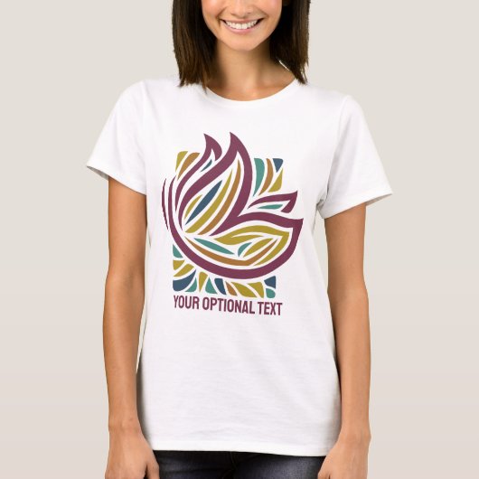 定型化バタフライオプション文字 Tシャツ (正面)