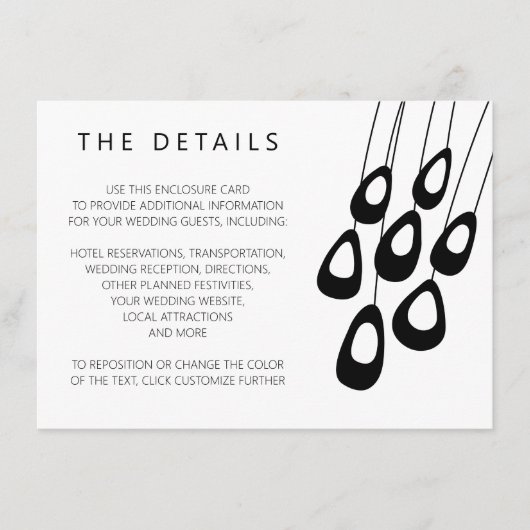 定型化ピーコック結婚式招待状エンクロージャカード エンクロージャーカード (正面)