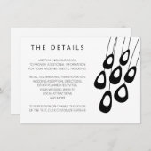 定型化ピーコック結婚式招待状エンクロージャカード エンクロージャーカード (正面/裏面)