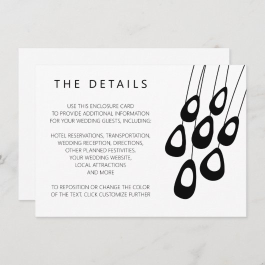 定型化ピーコック結婚式招待状エンクロージャカード エンクロージャーカード (正面/裏面)