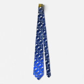 定型化ホワイトブルーゴルファー，ゴルフプレーヤー ネクタイ (正面)