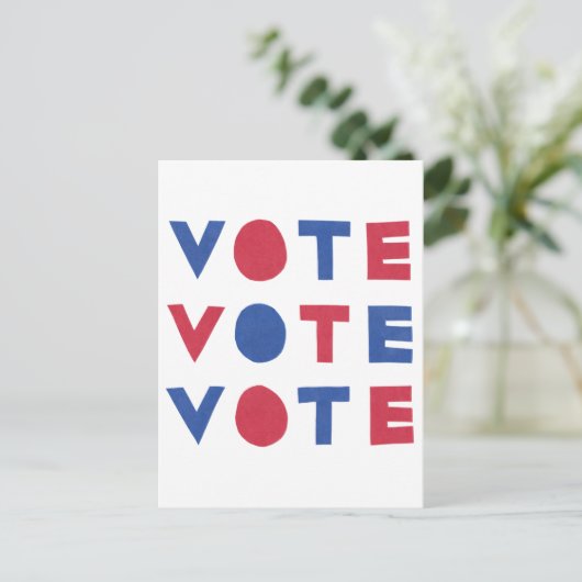 定型書簡の投票投票はがき ポストカード (スタンド正面)