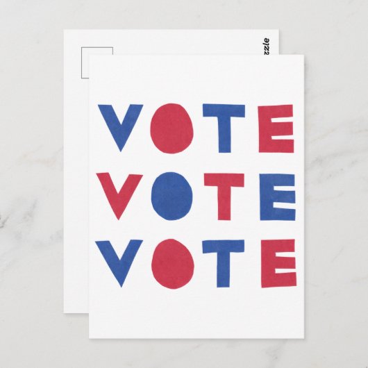 定型書簡の投票投票はがき ポストカード (正面/裏面)