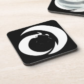 定型書簡「A」モノグラムアート コースター (左側)