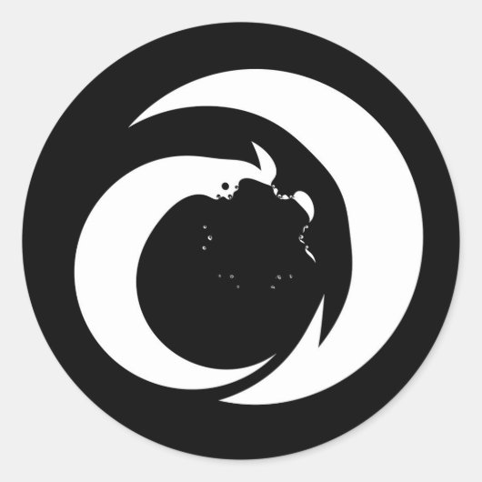 定型書簡「A」モノグラムアート ラウンドシール (正面)