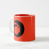 定型書簡「A」モノグラムモダンアート ツートーンマグカップ (正面左)