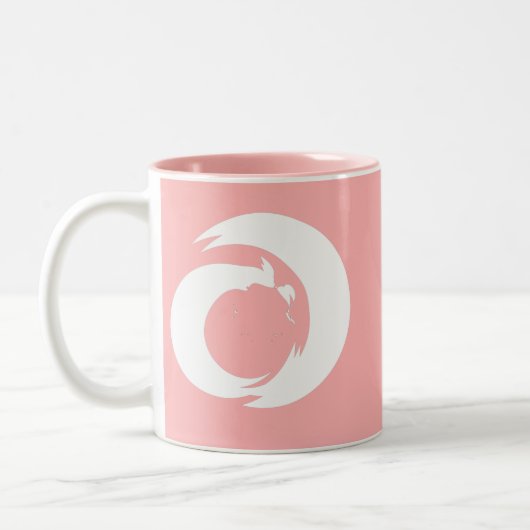 定型書簡「A」モノグラムモダンアート ツートーンマグカップ (左)