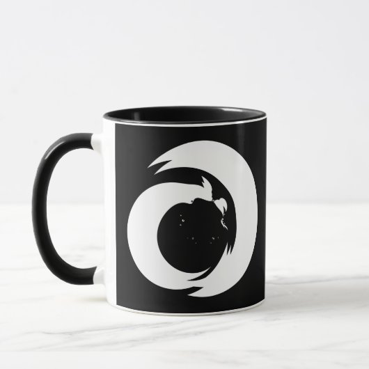 定型書簡「A」モノグラムモダンアート マグカップ (左)