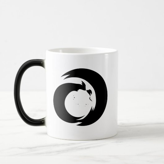 定型書簡「A」モノグラムモダンアート モーフィングマグカップ (左)