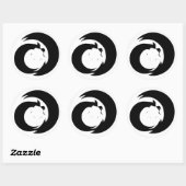 定型書簡「A」モノグラムモダンアート ラウンドシール (シート)