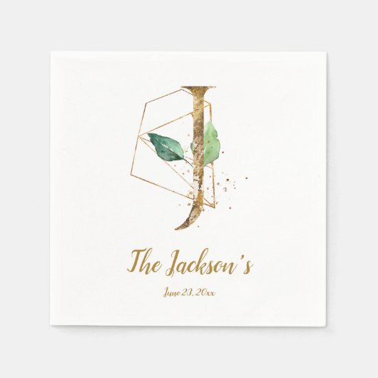 定型書簡Jフローラ結婚のナプキン スタンダードカクテルナプキン (正面)