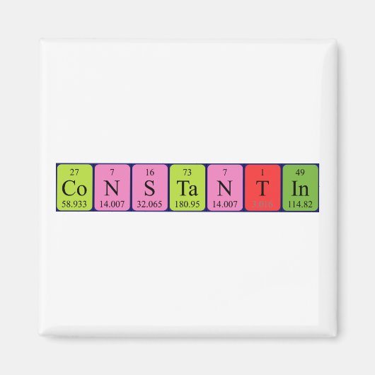定常の周期表名磁石 マグネット (正面)