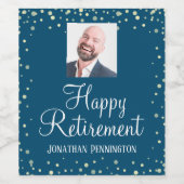 定年おめでとう フォト ファン コンフェッティ ワインラベル (シングルラベル)