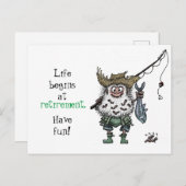 定年から始まる本当の人生 - ユーモア ポストカード