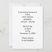 定年のお知らせ、マウンテンズレイクドリフトウッド 案内状 (裏面)