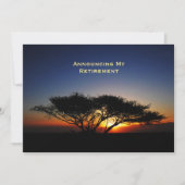 定年のお知らせLone Tree at Sunrise 案内状 (正面)