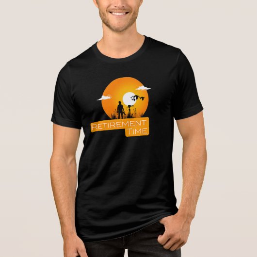 定年の夕日 トライブレンドTシャツ (正面)