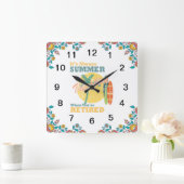 定年の至福いつも夏 スクエア壁時計 (ホーム)