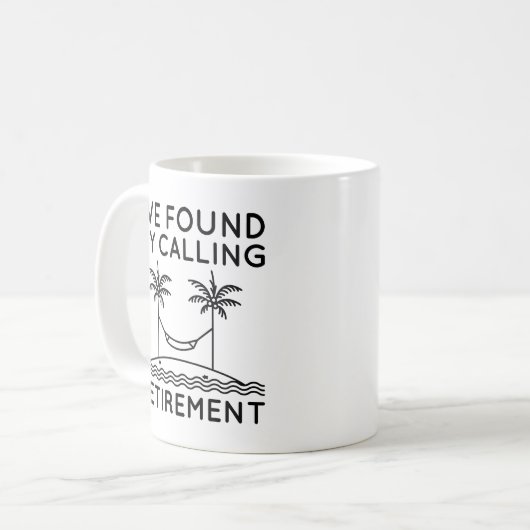 定年を迎えた コーヒーマグカップ (正面左)