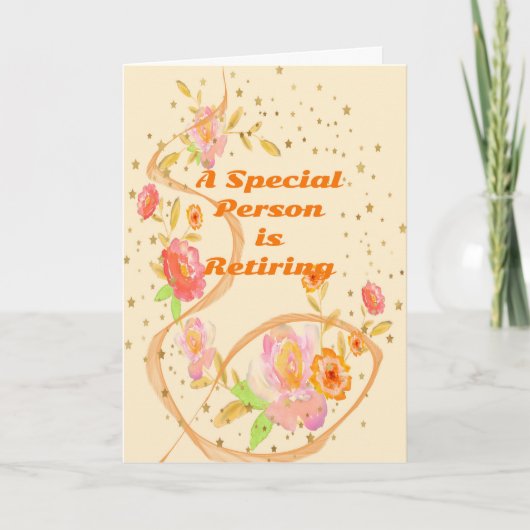 定年カード花付き特殊人物 カード (正面)