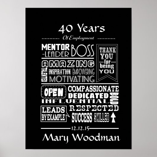 定年ギフトボスロングサービス賞 ポスター (正面)