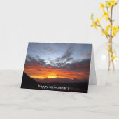 定年サンセットカラー カード (黄色い花)