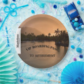 定年サンセットビーチ搭乗パス先 ペーパープレート (パーティー)