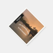 定年サンセットボーディングパス先 スタンダードカクテルナプキン (角)