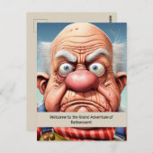 定年ジョークのマイルストーン 誕生日 ポストカード (正面/裏面)