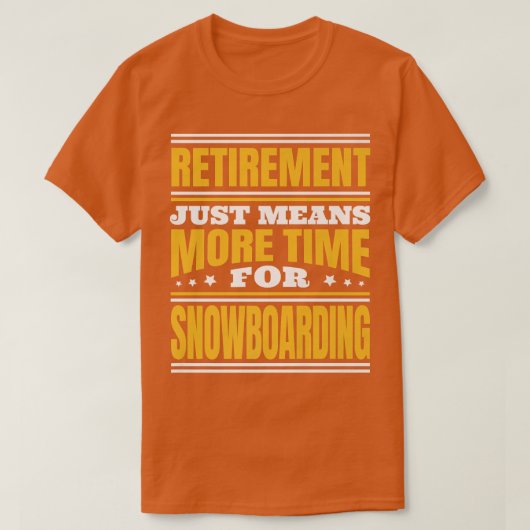 定年スノーボードの時間 Tシャツ (デザイン正面)