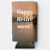 定年トロピカルサンセットモメモダント スリム缶クーラー (正面)