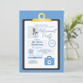 定年ドクター処方箋型枠パーティー博士 招待状 (スタンド正面)