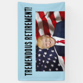 定年ドナルド・トランプ旗 横断幕 (縦)