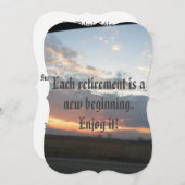 定年パーティの招待状日 (正面/裏面)