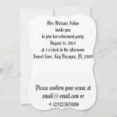 定年パーティの招待状日 (裏面)