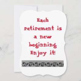 定年パーティの招待状赤黒白