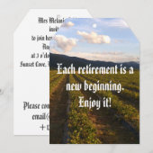 定年パーティの招待状農園 (正面/裏面)