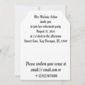 定年パーティの招待状農園 (裏面)