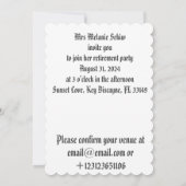 定年パーティの招待状農園 (裏面)