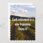 定年パーティの招待状農園 (正面/裏面)