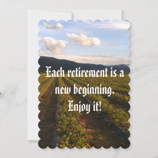 定年パーティの招待状農園 (正面)