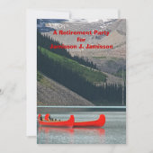 定年パーティーの招待状、山のカヌー 招待状 (正面)