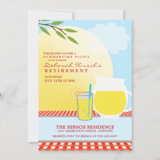 定年パーティーの招待状 招待状 (正面)