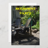 定年パーティーへのご招待 招待状 (正面/裏面)