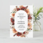 定年パーティー招待状テンプレート 招待状 (スタンド正面)