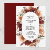 定年パーティー招待状テンプレート 招待状 (正面/裏面)